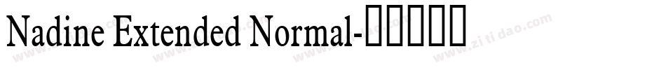 Nadine Extended Normal字体转换